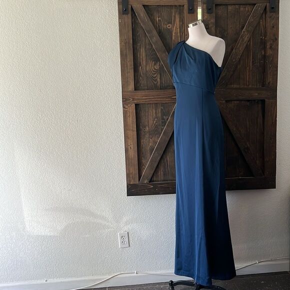 Aidan Mattox by Adrianna Papell One-Shoulder Mermaid Gown - Picture 6 of 13